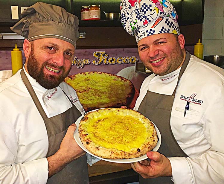 Salvatore e Roberto Susta volano conla pizza Fiocco negli  USA